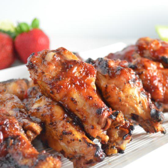 Roasted Strawberry Hot Wings