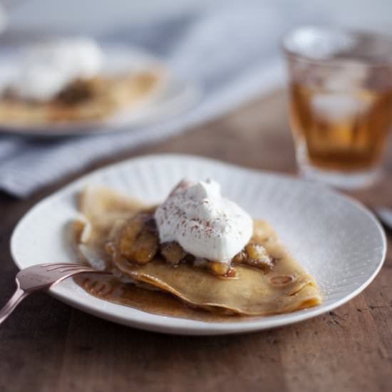 Bananas Foster Crepes