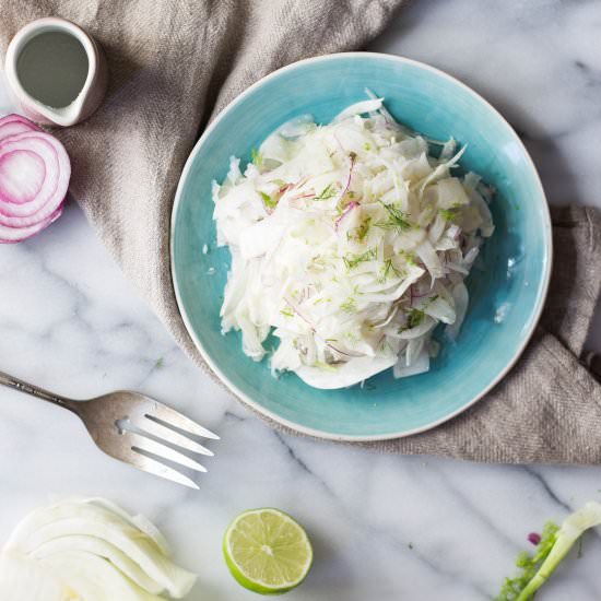 Coconut Lime Fennel Slaw (GF+V)