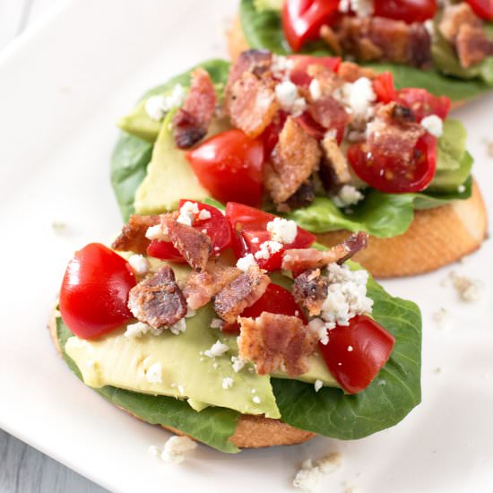 BLAT Blue Cheese Crostini