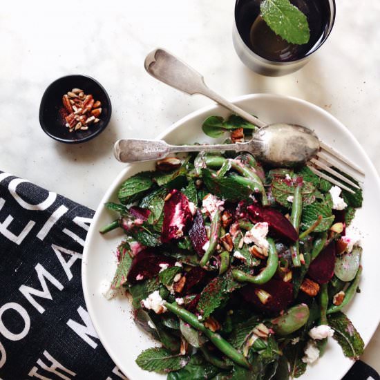 Beetroot, Green Bean and Feta Salad