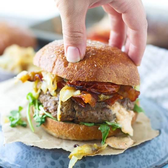 Pimento Goat Cheese Juicy Lucys