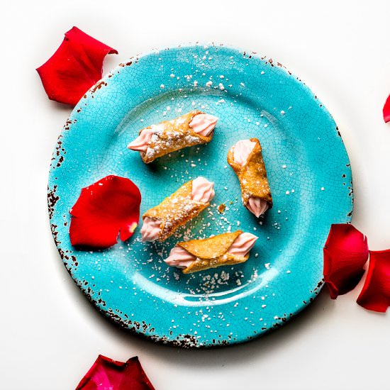 Rose Sherbet Mini Canolis