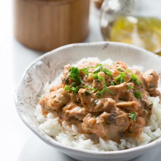 Healthy Chicken Stroganoff
