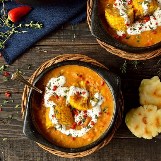 Yellow Split Pea and Sweetcorn Soup
