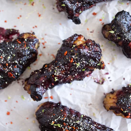 Wild Blueberry BBQ Chicken Wings