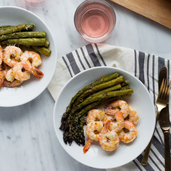 Roasted Shrimp and Asparagus