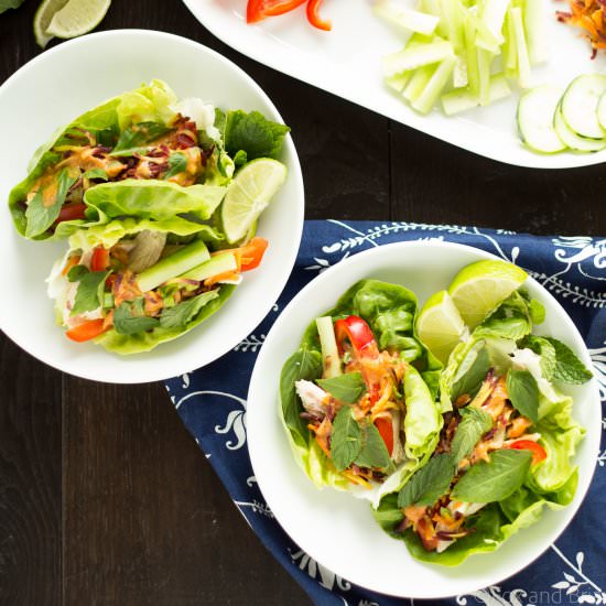 Ginger Peanut Lettuce Wraps