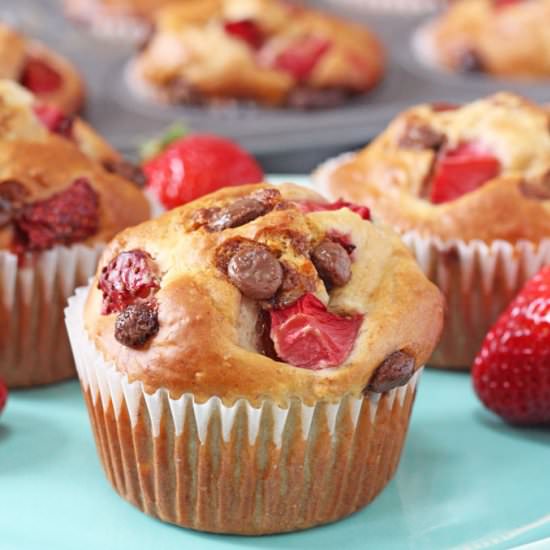 Healthy Strawberry Muffins