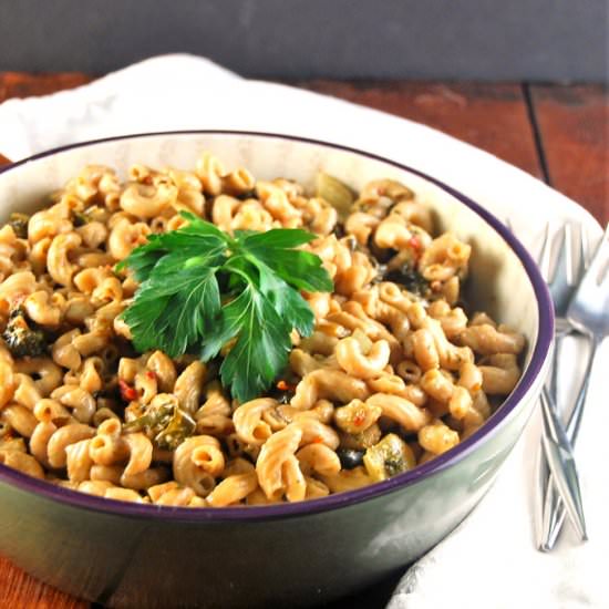 Pasta with Swiss Chard and Pesto