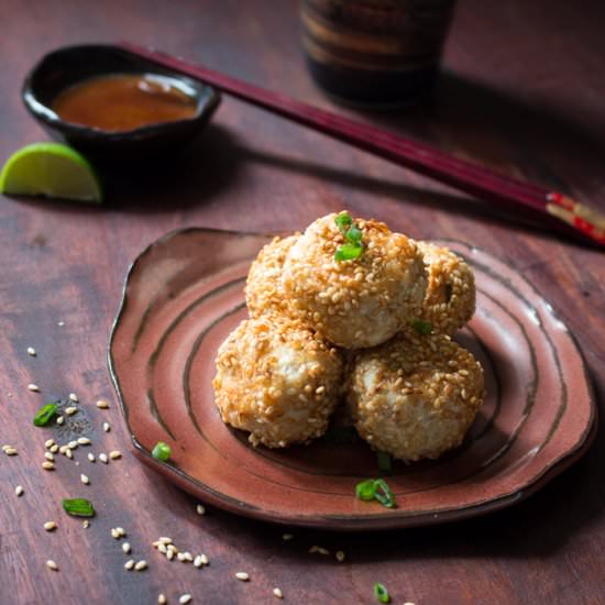 Sesame Miso Chicken Meatballs