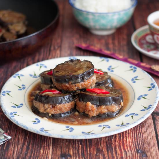 Chinese Stuffed Eggplants