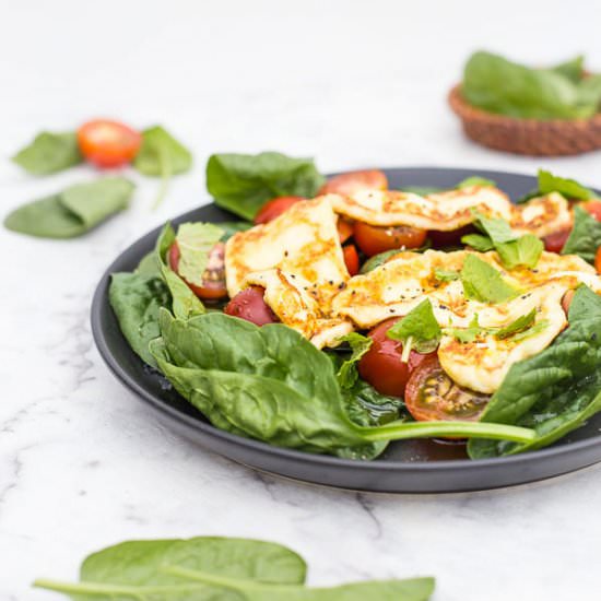 Greek Haloumi and Mint Summer Salad
