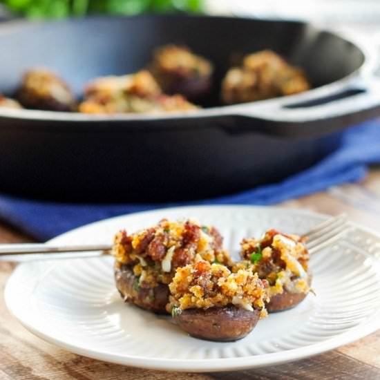 Chorizo & Manchego Stuffed Mushroom