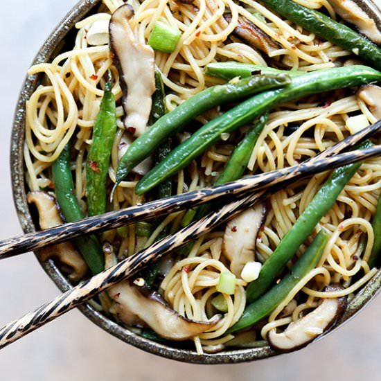 Sichuan Green Bean-Noodle Stir Fry