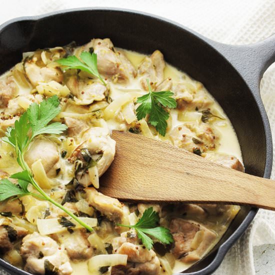 Cider mustard chicken