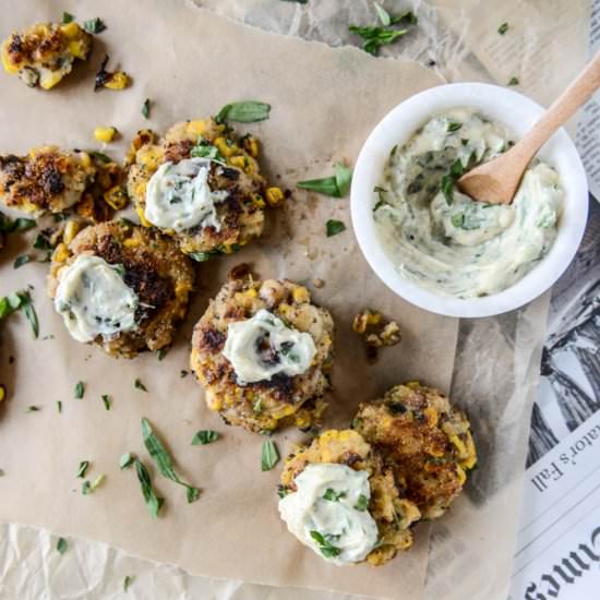 Lobster corn fritters