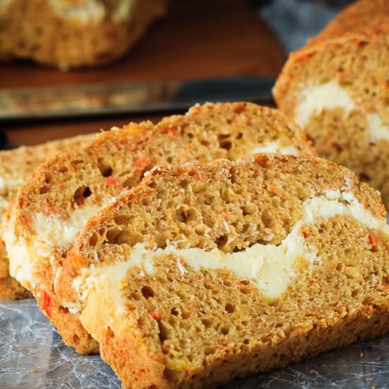 Cream Cheese Filled Carrot Bread