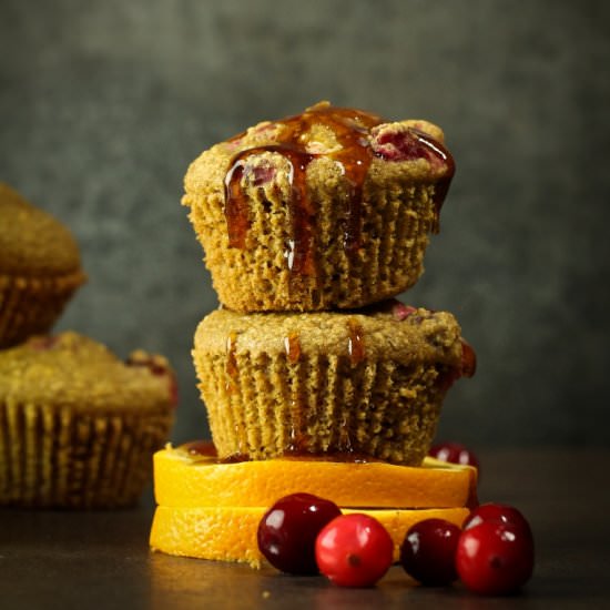 Cranberry Orange Oat Muffins