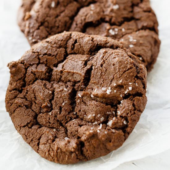Salted Double Chocolate Cookies