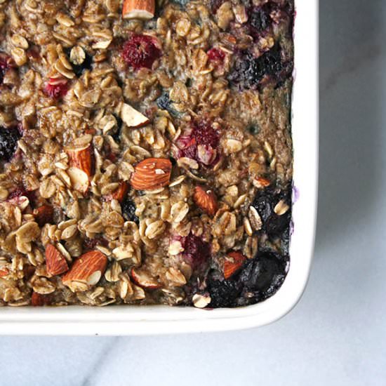Triple Berry Baked Oatmeal