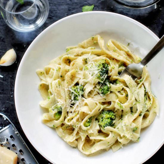 Broccoli Fettuccine Alfredo
