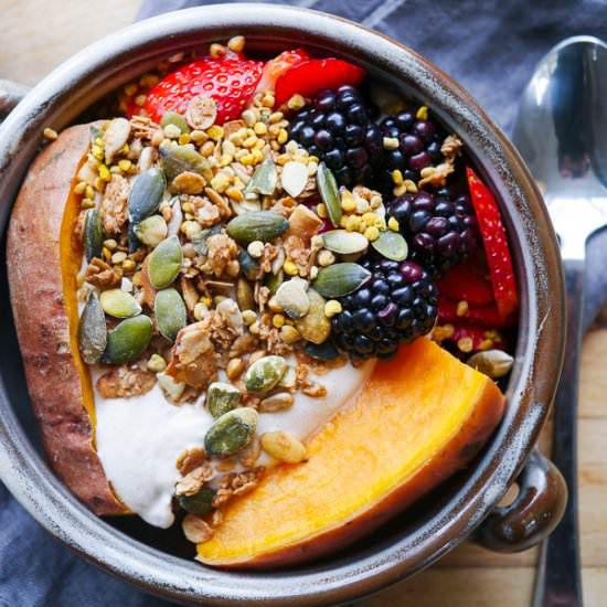 Sweet Potato & Berries Brekky Bowl