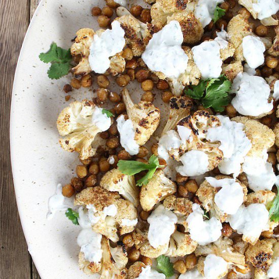 Roasted Cauliflower And Chickpeas