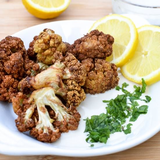 Fried Cauliflower with Tahini Sauce