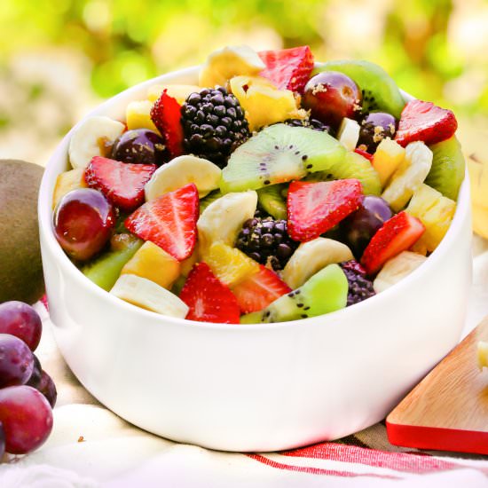 Fruit Salad with Brown Sugar Glaze