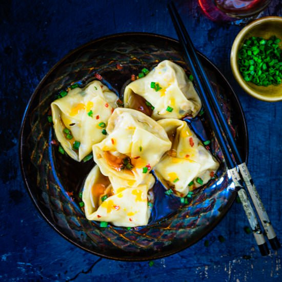 Chicken Wonton in Chili Broth