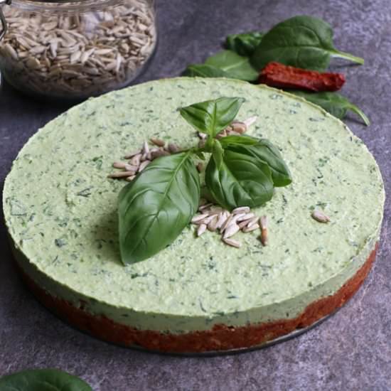 Raw Spinach Cheesecake