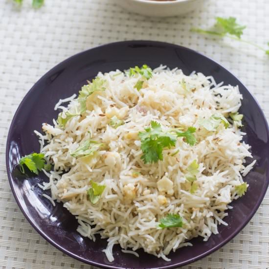 Crumbled Paneer and Jeera Pulao