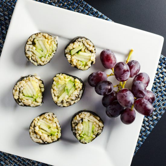 Cucumber Pear Sushi