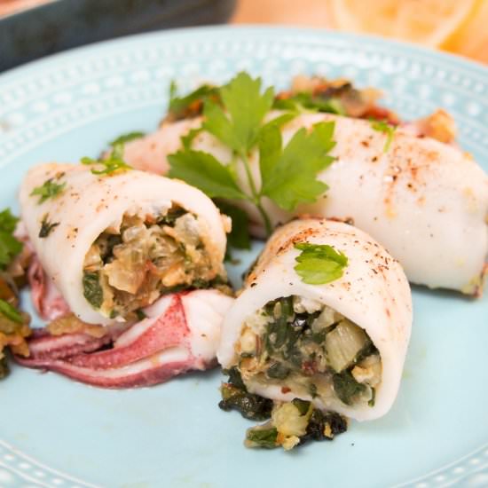 Sicilian Style Stuffed Squid