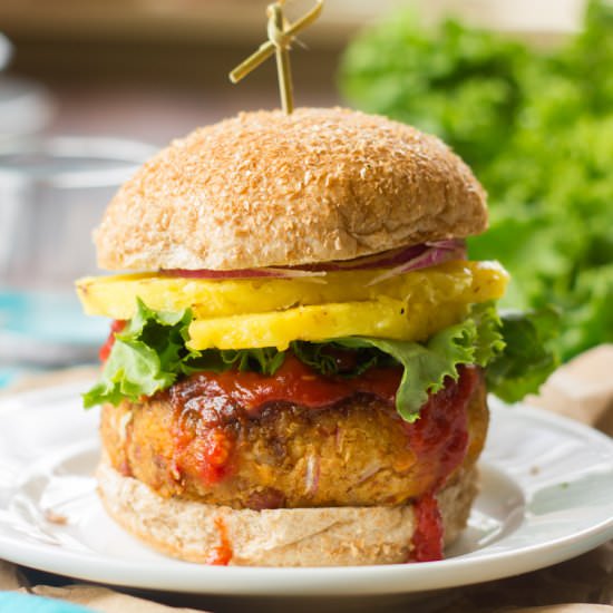 Vegan Hawaiian Burgers