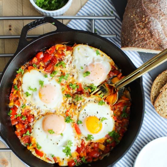 Poached Eggs with Cherry Tomatoes