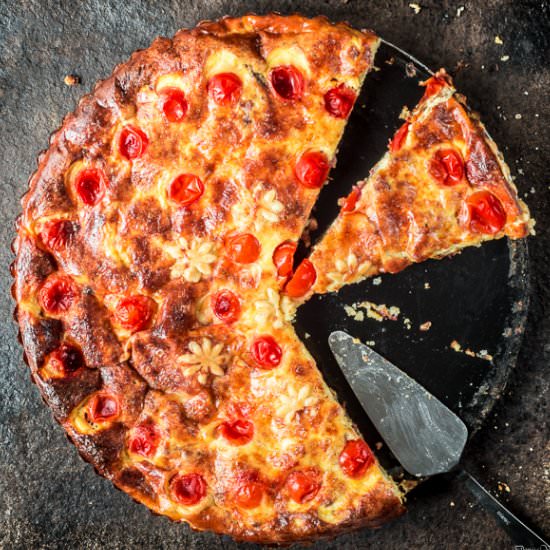 Quiche Loraine with Cherry Tomatoes