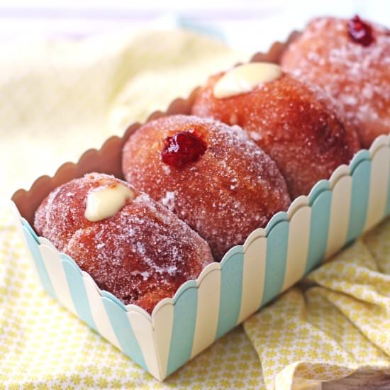 Vanilla Bean Custard Doughnuts