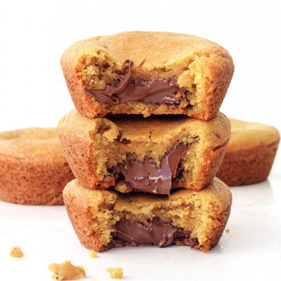 Nutella Stuffed Cookie Cups
