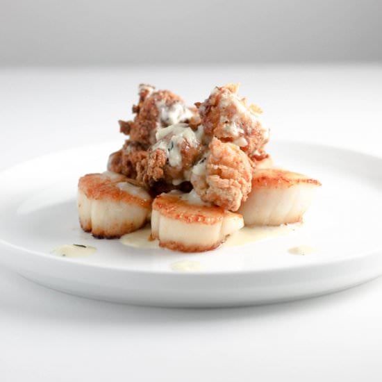 Scallops Lobster & Garlic Sauce