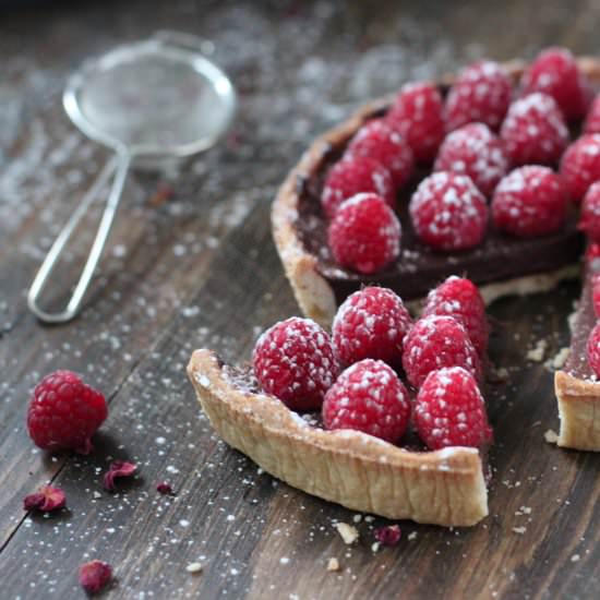 Chocolate and Raspberry Tart