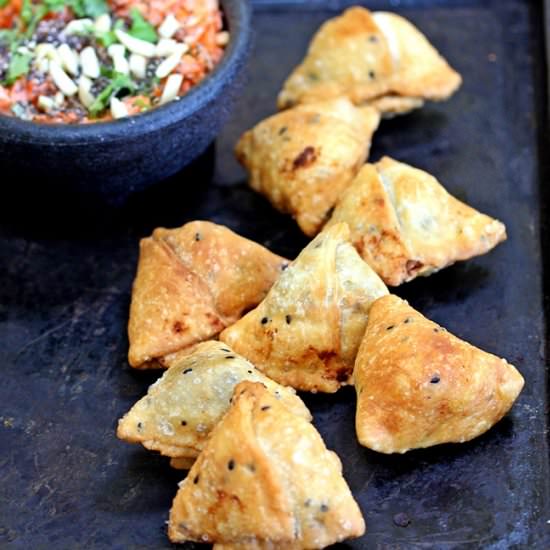 Bengali Cauliflower Samosas