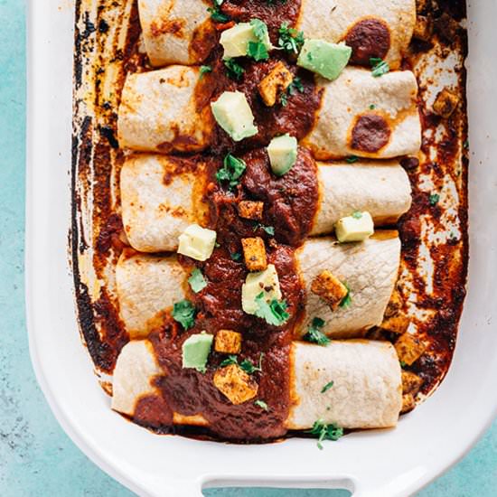 Spicy Tofu Enchiladas