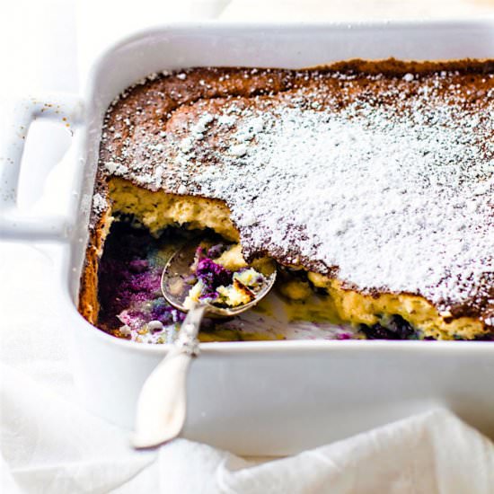 Blueberry Coconut Soufflé Bake