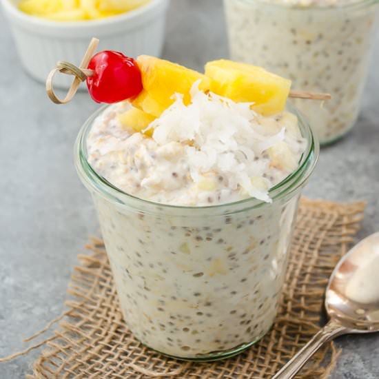 Pina Colada Chia Overnight Oats