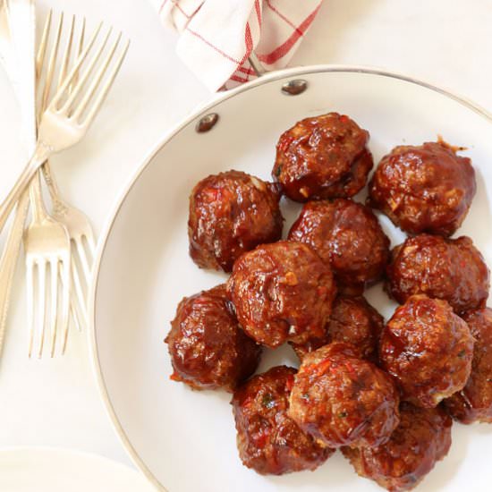 Barbecue Meatloaf Meatballs
