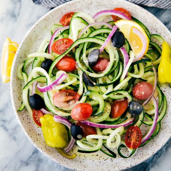 Spiralized Cucumber Salad