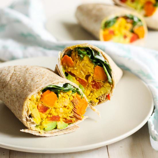 Chickpea & Avocado Freezer Wraps
