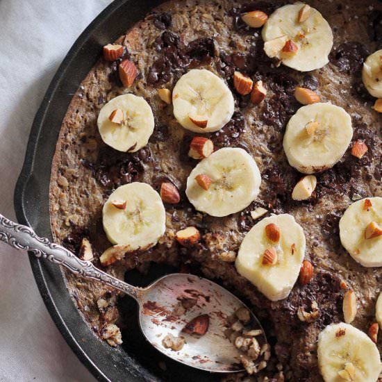 Chocolate Banana Baked Oatmeal